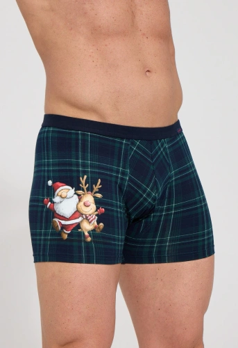 007/87 Friends 2 Boxer da uomo Cornette Christmas in cotone aderenti con motivo natalizio