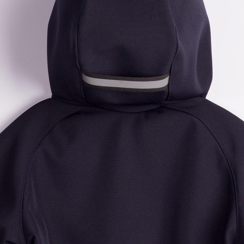 229004 Nicol Giacca softshell bambino con pile, cappuccio, riflettente - blu scuro