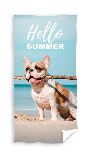 Cane sulla spiaggia Telo da mare per bambini in Carbotex | 100% cotone, 310 g/m²