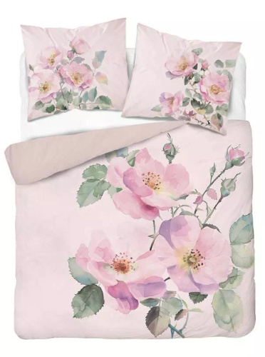 5426 Una biancheria da letto in microfibra 3D con rose selvatiche pastello - Detexpol