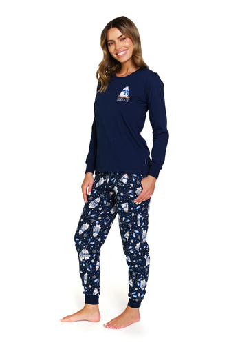 7337 Pigiama da donna Doctor Nap Cozy Bear - cotone, manica lunga e pantaloni