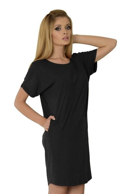 523 Camicia da notte Paula kr. manica - mocca