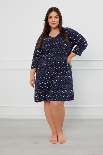 Camicia da notte Libra, manica 3/4 Moda italiana - stampa