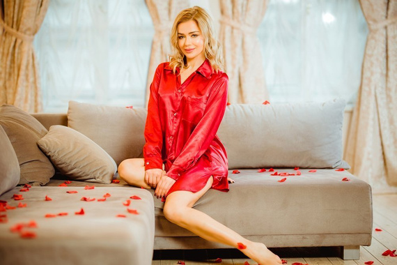 Camicia da notte con slip Carey Kalimo - rosso