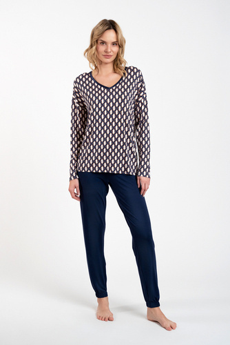 Milda Pigiama donna maniche lunghe, pantaloni lunghi Moda italiana