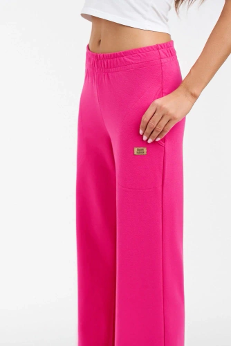 Pantaloni Alta Donna Moda Italiana - fucsia