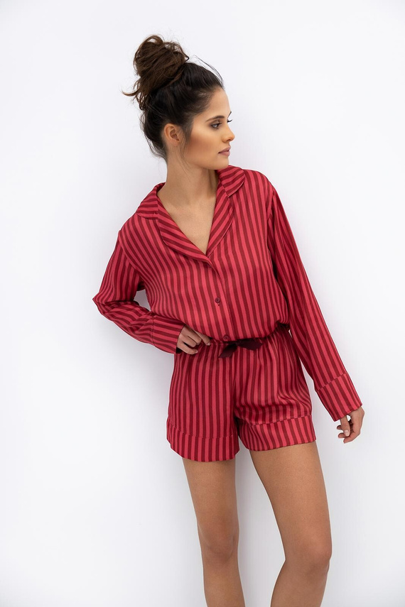 Pigiama Vivienne Sensis donna - viscosa, con zip, a righe