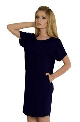 523 Camicia da notte Paula kr. manica - blu navy