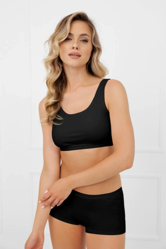 Boxer da donna Lotte Italian Fashion nero - cotone, confortevole ed elastico