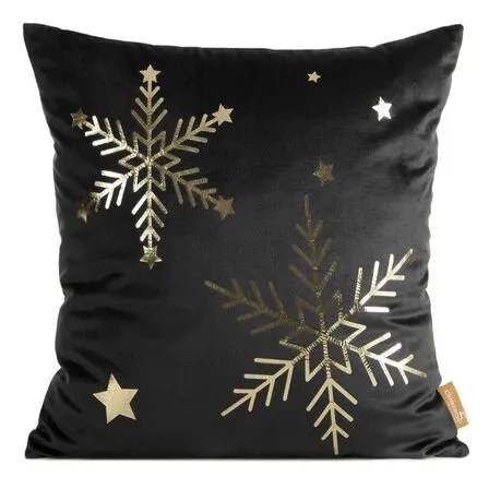 Chp 237 Federa di Natale in velluto Eurofirany nero - decorazione morbida ed elegante