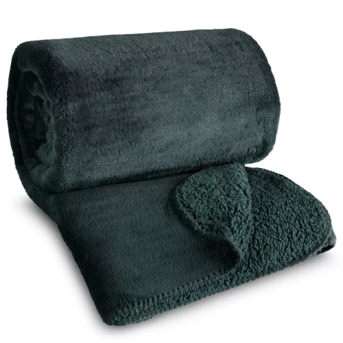 Narzuta decorativa Nina Eurofirany verde menta scuro 170x210 pelliccia morbida 240 g/m²