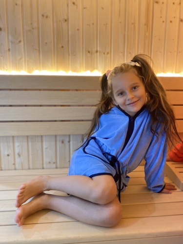 374 / 375 Accappatoio Desiree per bambini - blu