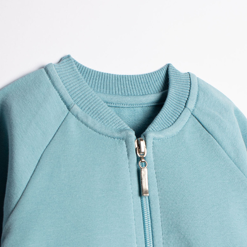 223273 Nicol Felpa Bomber da Bambino in Cotone con Cerniera