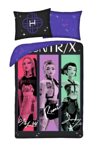 Halantex Biancheria da Letto in Cotone K-POP Demon Hunters 06 140x200 70x90 100% Cotone