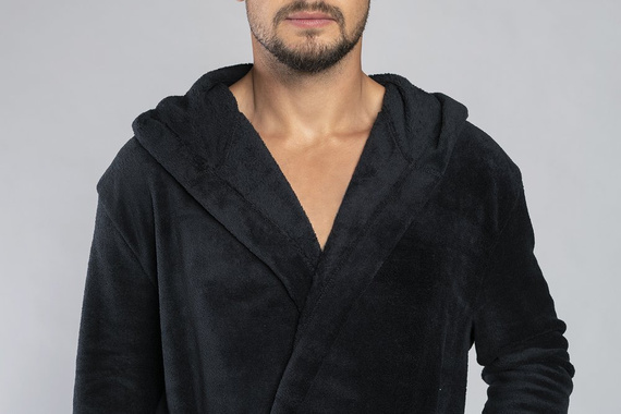 Mimas Accappatoio da uomo con cappuccio Moda italiana - blu navy