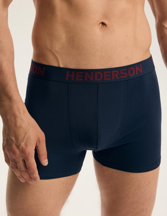 Bokserki męskie Henderson 45486 Fawn 2-pak bawełniane z szeroką gumą z logo