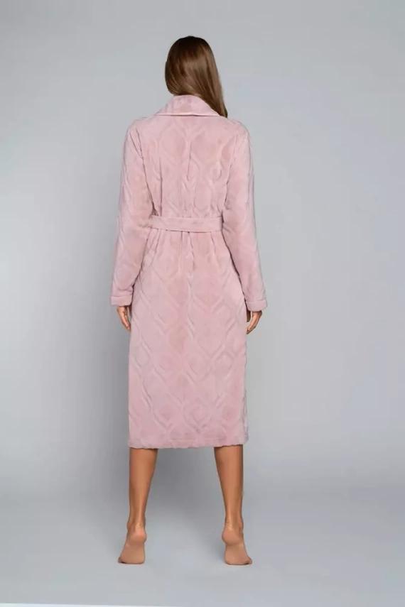 Morena Accappatoio in pile da donna Іtalian Fashion - rosa cipria
