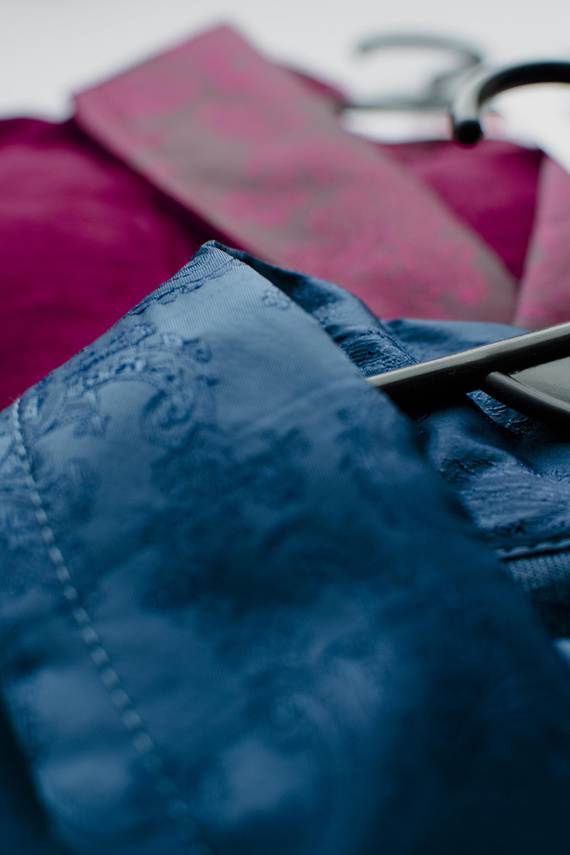 866 Noble Accappatoio da uomo De Lafense in velluto - corto, elegante, in cotone - denim