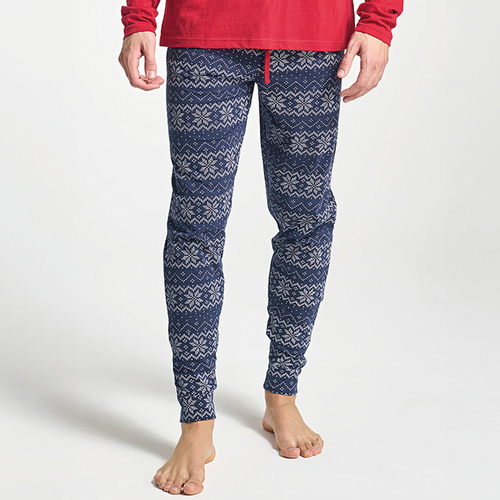 Albano Pigiama da uomo Sorbetto rosso - Natale, con pinguino