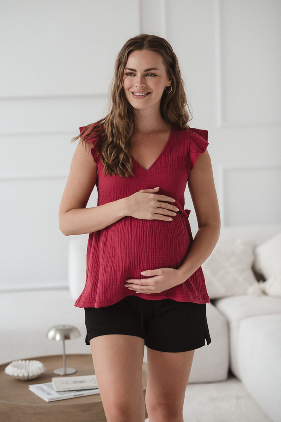 Milky Butterfly Camicetta per la gravidanza e l'allattamento - comfort e stile Milk&Love lampone