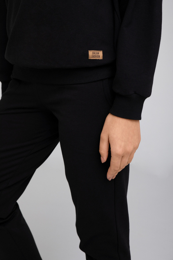 Parma Donna set manica lunga, pantaloni Moda Italiana - nero