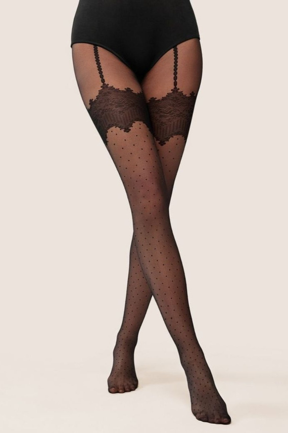 Gabriella Lumia 20 den collant effetto reggicalze pois elegante