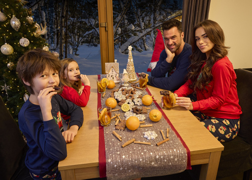 593/172 966/172 Pigiama bambino Teddy Cornette - Natale, blu navy, cotone