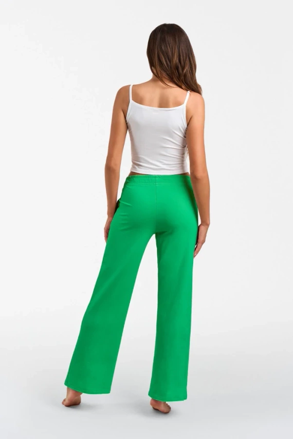 Pantaloni Alta Donna Moda Italiana - verde