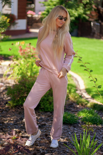 Set tuta donna Antao Mirale, cotone con elastan, produzione polacca - rosa