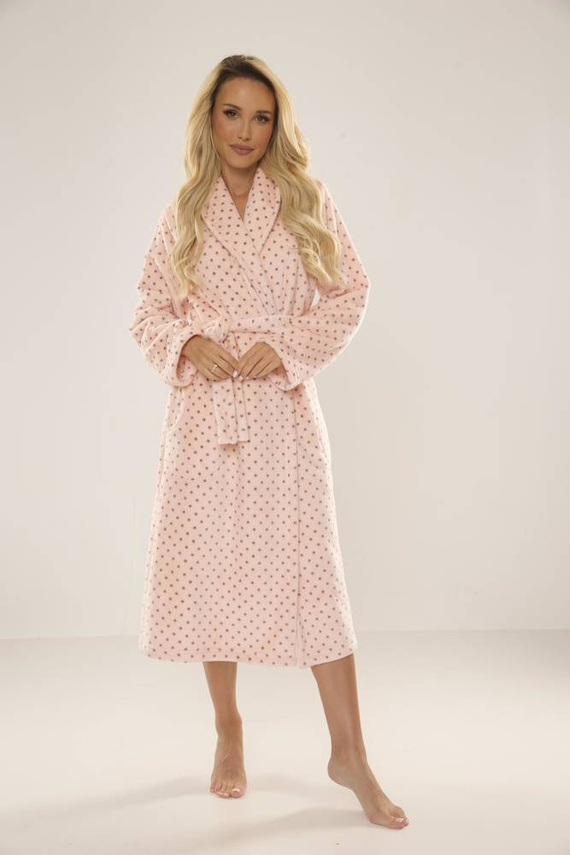 548 Accappatoio da donna Melanie Long Forex - Salmone