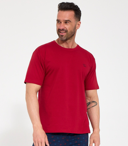 Cornette Wild Bear 2 326/347 Pigiama Uomo Bordò 100% Cotone Corto