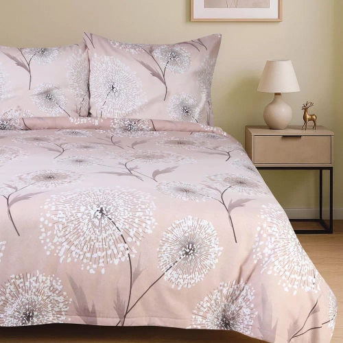31513/1 Biancheria da letto Flannelove Darymex beige dandelions- set, 100% cotone, caldo e morbido
