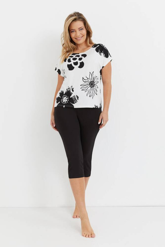 743 Pigiama donna Elle Forex - ecru-nero