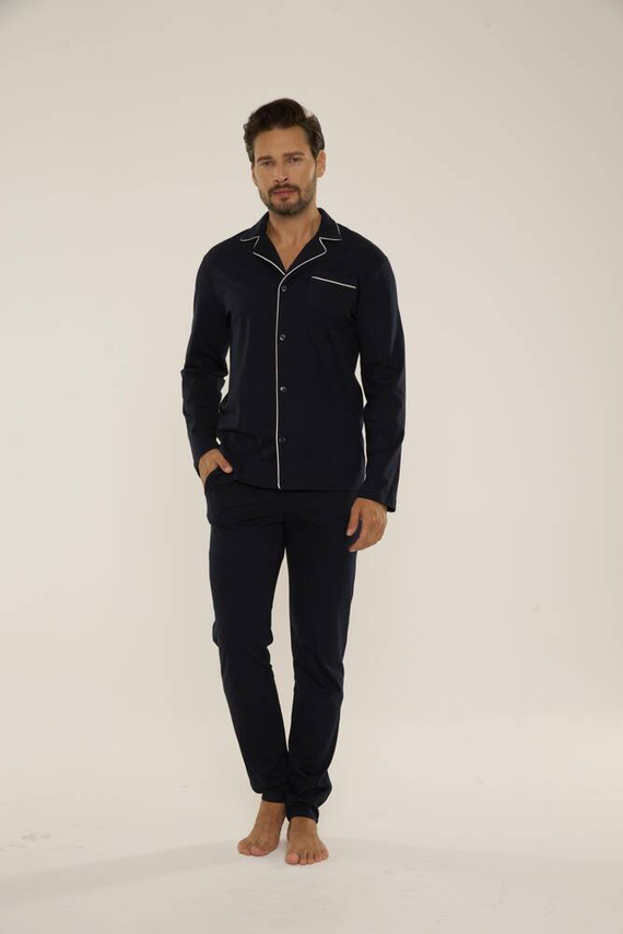 729 Norberto Pigiama da uomo De Lafense - blu navy