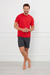 Pigiama corto da uomo - rosso
