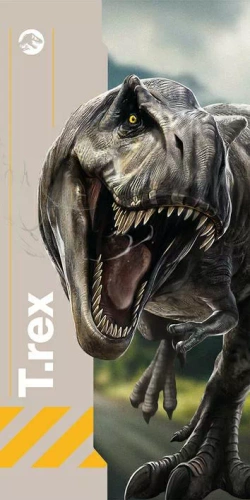 Telo mare Dinosaur Jurassic World Rebirth Jerry Fabrics | 100% cotone
