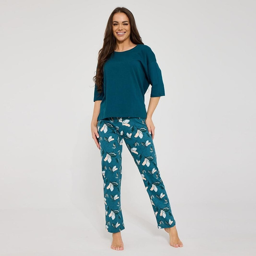 Pigiama donna Cornette Bridget 1109/510 verde 100% cotone lunga