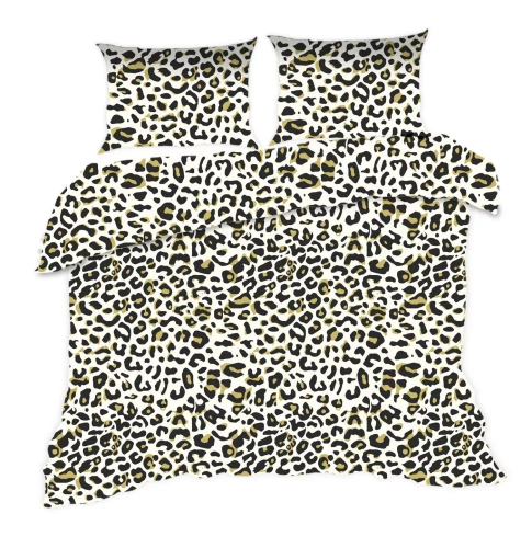 1383N Biancheria da letto in cotone Classic E24 Karo camouflage nero beige- 100% cotone, resistente, colorato, set da 2 pezzi