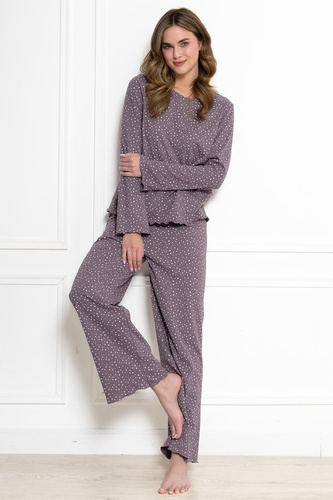 Pigiama donna 1786 Stefania Leveza 100% cotone a pois