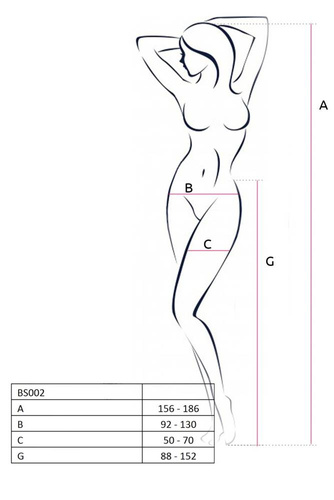 S030 Calze Bodystocking Rosso passione