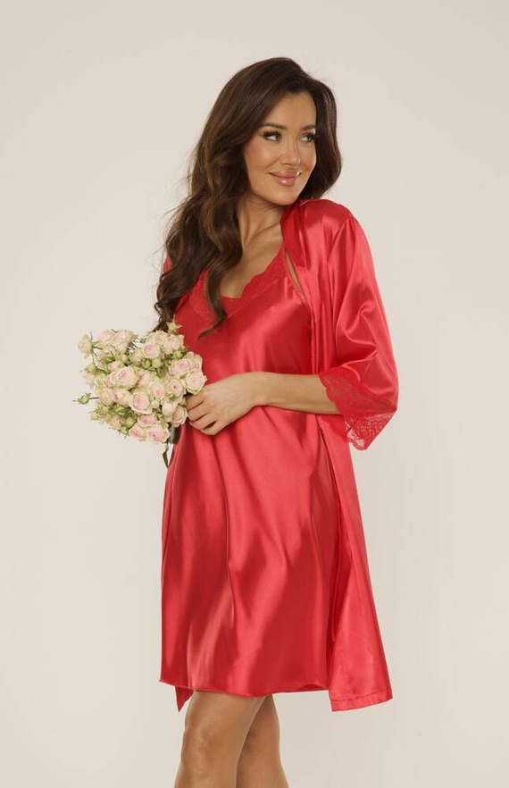 679 Synthia Camicia da donna De Lafense - rosso