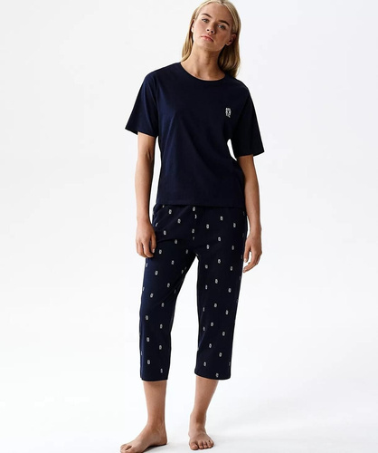 Pigiama donna Atlantic NLP-511 100% cotone comfort pantaloni 3/4