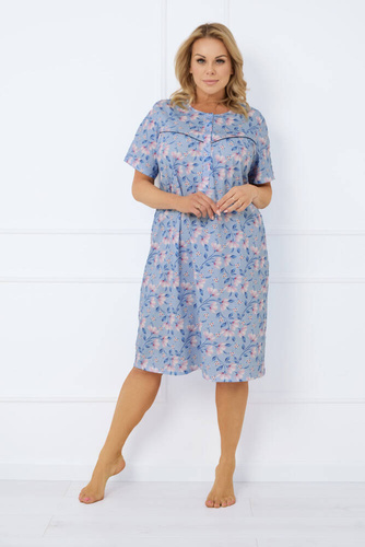 Facelia camicia da notte sbottonata, manica corta Moda italiana - stampa