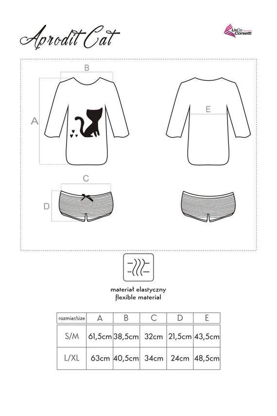 Aprodit Gatto 0104 LivCo Corsetti Moda Pigiama Donna