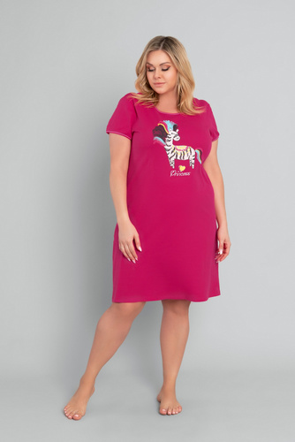 Camicia da notte pazza a maniche corte Moda italiana - cremisi