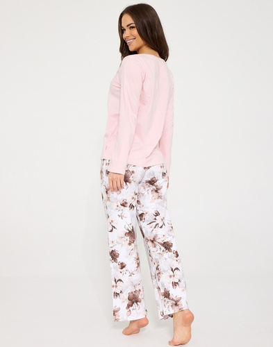 Cornette Your Day 1111/500 Pigiama donna lunga 100% cotone rosa