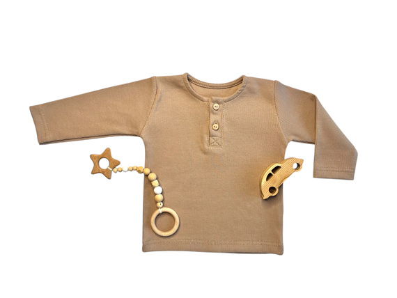 Polo a maniche lunghe da ragazzo marrone BL14951 - elegante e confortevole