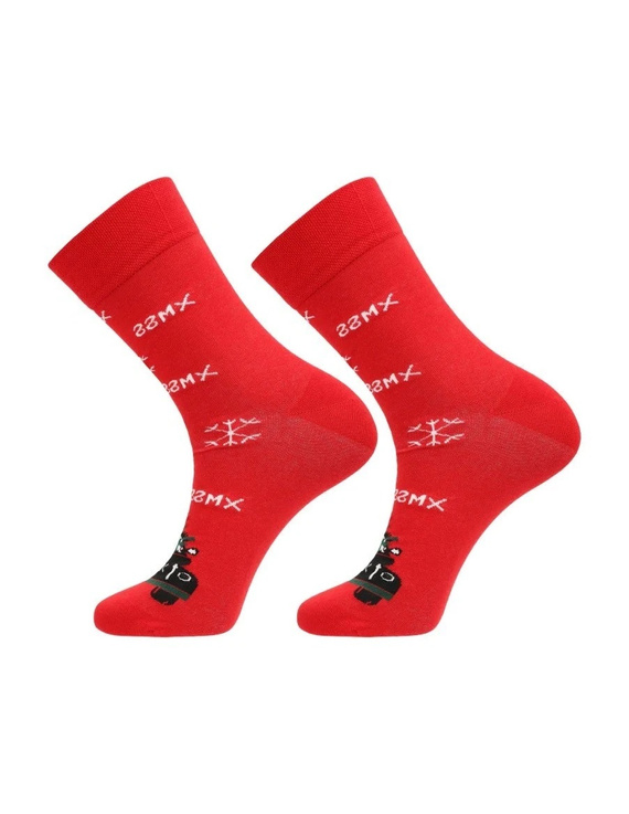 Calze uomo Moraj CMLS700-009 natalizie rosse in cotone 2 paia in confezione