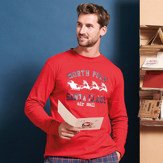 Pigiama Gioew da uomo rosso Sorbetto - festivo, a quadri, comodo ed elegante