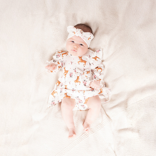 216159 Lala - Abito-corpo Nicol, cotone, manica lunga, pelle di cervo